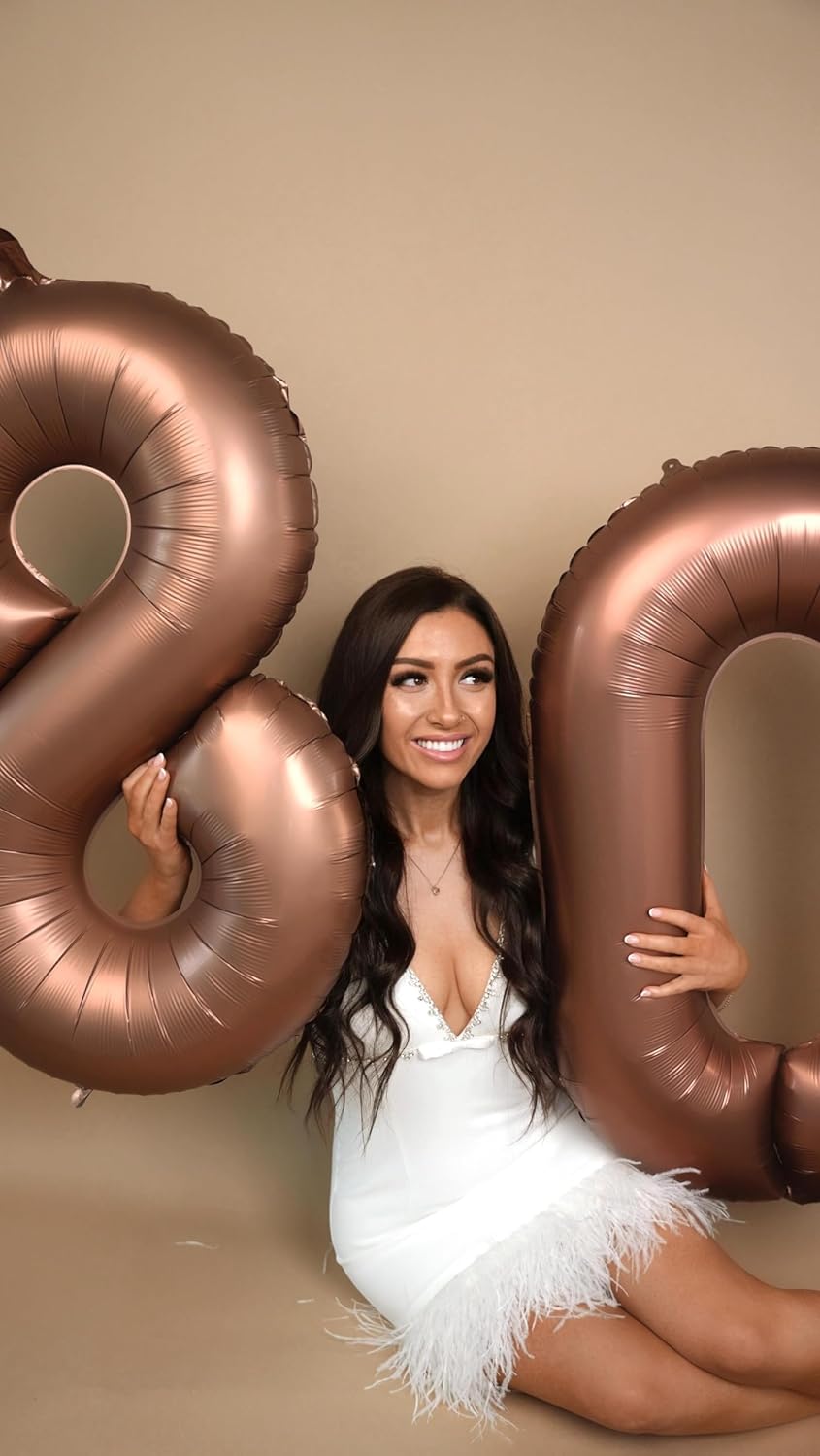 Number 12 Balloon - Dark Brown 40 Inch | Perfect for 12th Birthday Celebrations & Party Decor