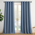 NICETOWN Energy Saving Drapes - Thermal Insulated Grommet Top Curtains | Stone Blue, 1 Pair, W52 x L95