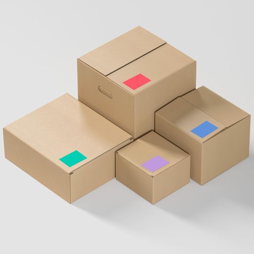Colored Labels Stickers - 3" x 2" Large Adhesive Moving Labels | 10 Vibrant Colors - 200 Pack