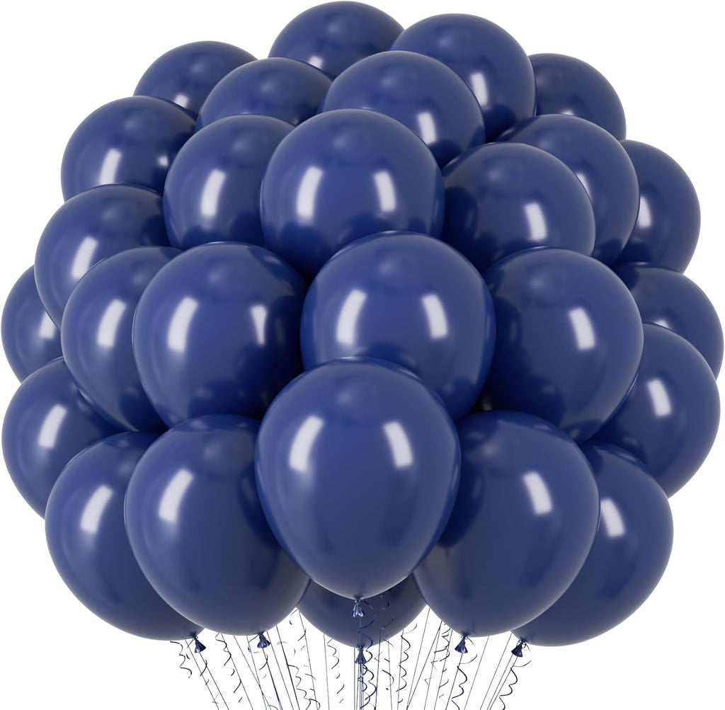 Voircoloria Navy Blue Balloons - 12-Inch Dark Blue Latex Party Balloons | 66-Pack for Celebrations