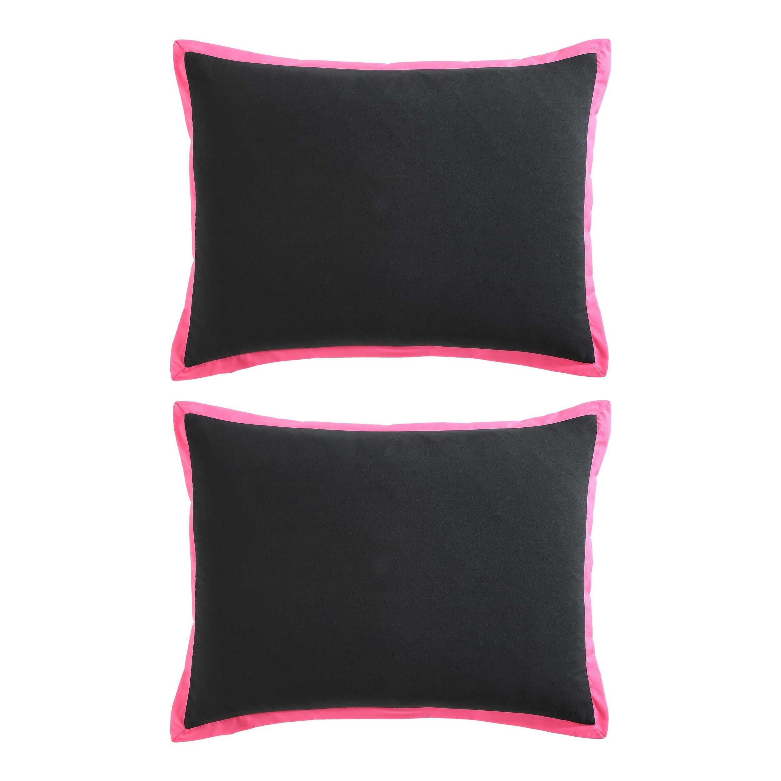 Betsey Johnson - Twin Comforter Set, Bedding Set with Matching Sham & Bonus Soft Throw, Dorm Essentials (Signature Hotel Solid Black)