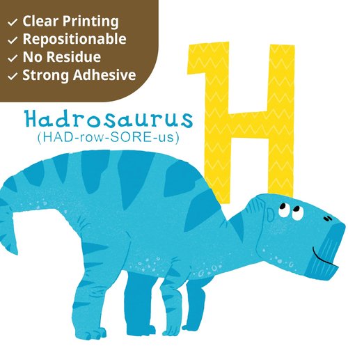 DECOWALL DS4-8033 A-Z Dinosaur Alphabet (Small) Kids Wall Stickers Decals Peel and Stick Removable for Nursery Bedroom Living Room Art murals Decorations