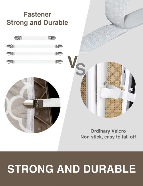 Sunkloof Ironing Board Cover and Pad 15"x54" Extra Thick Natural Cotton, Scorch and Stain Resistant Padding, Standard Size Iron Board Cover with Fasteners Heavy Duty Elastic Edge, Heatproof