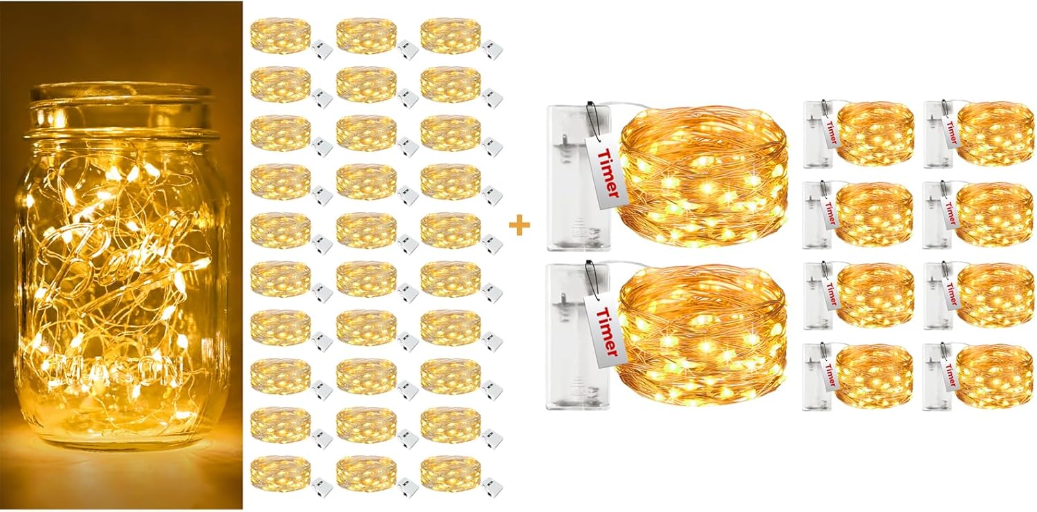 Btfarm Fairy Lights - 30 Pack Battery Operated Twinkle Lights with Timer | 10FT, 30 LEDs