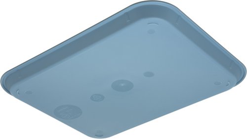 Carlisle FoodService Products Cafe Cafeteria Tray, Meal Tray, Fast Food Tray with Patterned Surface for Cafeterias, Fast Food, and Dining Room, Plastic, 10 x 14 Inches, Slate Blue, (Pack of 24)