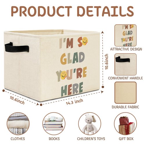 Elefeltclave Boho Classroom Storage Bins,Teacher Gifts Inspirational Collapsible Storage Basket Organizer for Classroom Kids Room Nursery Playroom Clothes Toys Books,Toybox for Girls
