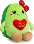 Avocado Plush Toy - 17-Inch Cute Stuffed Animal with Red Heart | Soft Avocado Pillow for Valentine's Day
