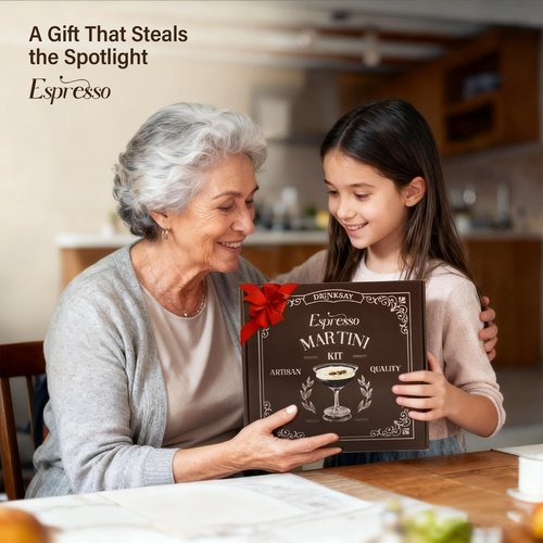 Espresso Martini Gifts – Complete Espresso Martini Kit Maker Set with Premium Coffee Mix & 6 Natural Botanicals, Cocktail Kit, Gifts for Women, Birthday Gifts for Women, Sister, Her