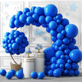 RUBFAC Dark Blue Balloons - 129pcs in Various Sizes for Birthday, Gender Reveal & Baby Shower Decor