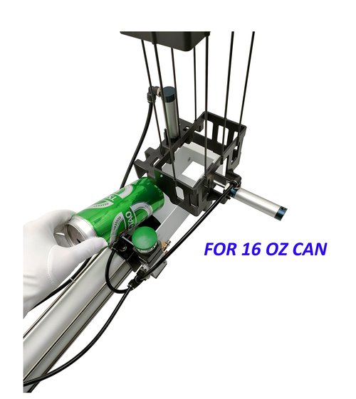 NKAIKE Auto Aluminum Can Crusher, Heavy Duty Pneumatic Cylinder Soda Beer Can Crusher, Eco-Friendly Recycling Tool (Automatic Button Feeding Style)