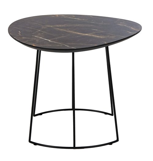 Safavieh Home Brooks Modern Faux Grey Sandstone and Black Side Table