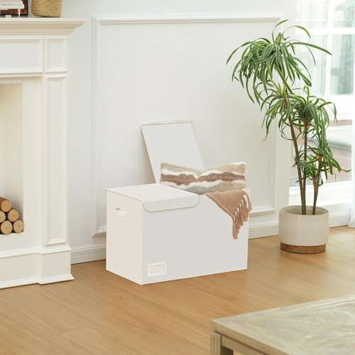 GRANNY SAYS Storage Chest with Lids, Foldable Storage Organizer with Handles, Multi-Purpose Large Storage Box for Home, Bedroom, Living Room, Laundry Room, Brown
