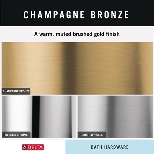 Delta Mylan (1-Pack) 18'' w/ 6" Extender Towel Rack for Bathroom Champagne Bronze Extendable 18-24" Towel Bar for Bathroom Wall Towel Holder Rod Wall Mounted MYN18-CZ