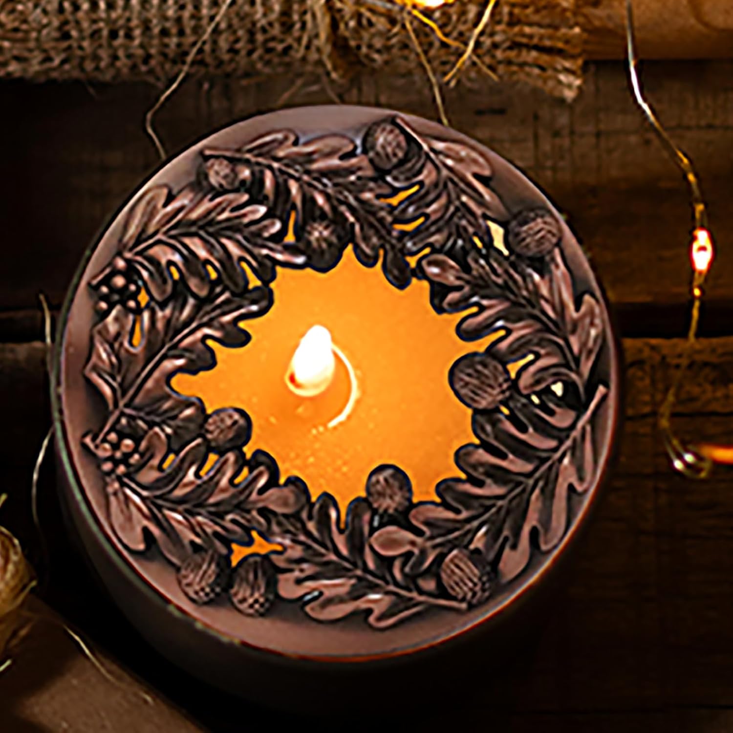 Skiennix Lid Jar Candle Topper - Metal Cover for Even Burning | Perfect Gift for Candle Lovers (1pc)