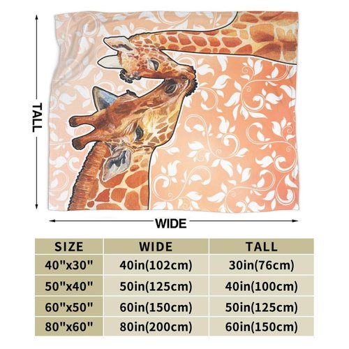 Homieblanket Giraffe Blanket for Boys Girls, Cute Giraffe Themed Design Printed Throw Blankets for Kids Lap, Chair Sofa, Warm Soft Cozy Blanket, 40"x 50"