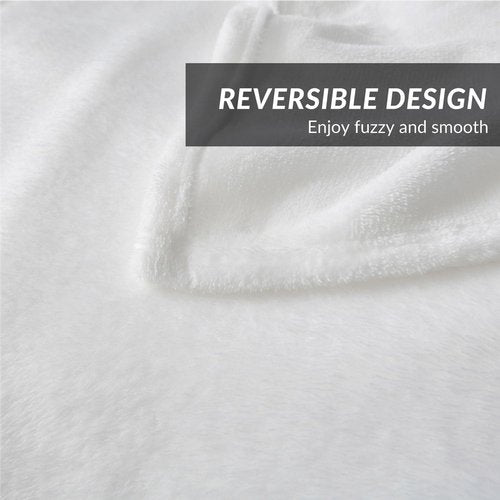 Bedsure GentleSoft Fleece Blanket - King Size White Plush Cozy Microfiber, 108x90 Inches