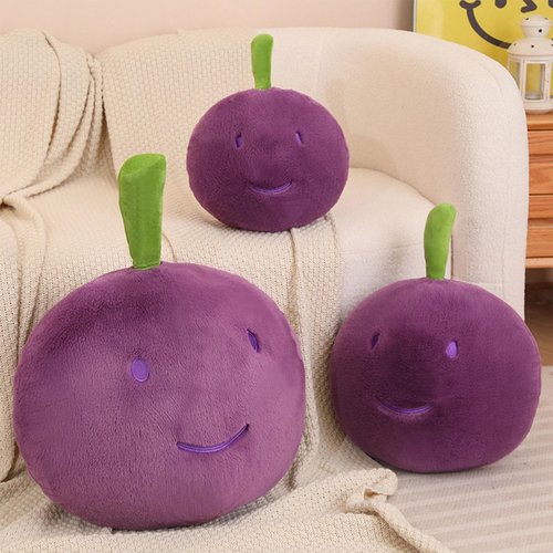 FEEZUSH Grape Plush Pillow, Grape Stuffed Plush, Food Plush Pillow, Home Decoration Gift for Kids Adults (11.8 inch)