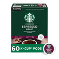 Starbucks K-Cup Coffee Pods - Dark Roast Espresso Blend | 100% Arabica, 60 Pods (6 Boxes)