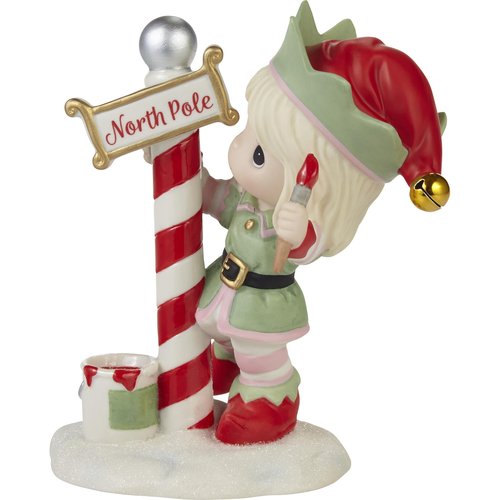 Precious Moments 231013 Greetings from The North Pole Annual Elf Bisque Porcelain Figurine