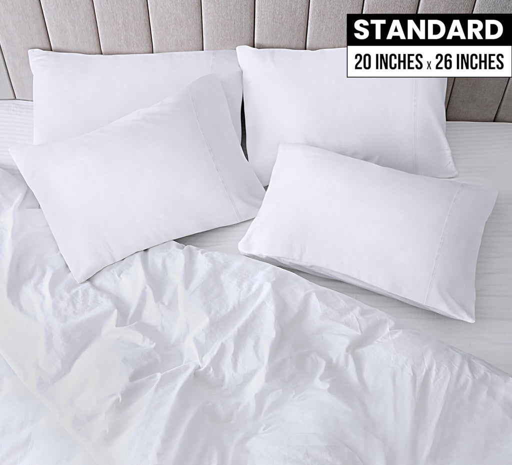 Utopia Bedding Standard Pillow Cases - 12 Pack - Soft Brushed Microfiber - Fade Resistant | 20 X 26 Inches (White)