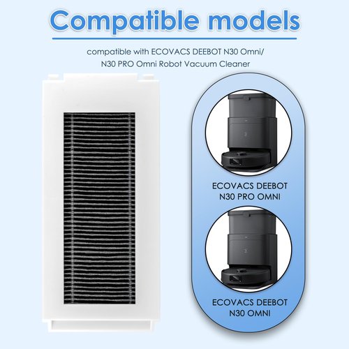 (6 Pack) N30 Omni HEPA Filters Replacement Parts Compatible with ECOVACS DEEBOT N30 Omni / N30 Pro Omni Robot Vacuum Cleaner, Filters Accessories Kit