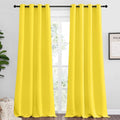 NICETOWN Bright Yellow Curtains - 102" Long, 55" Wide | Sound Reducing, Heat & Cold Blocking Panels for Modern Decor