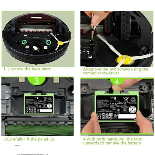 SONXIAVIVO 1800mAh for iRobot Replacement Parts Roomba ABL-D1 Lithium Ion Battery Compatible with Roomba i7 i7+ i8 i6 i4 i4+ i3 i3+ i7158 J7 7150 7550 and e e5 e6 e5150 e5152 e6198 14.4V 26Wh