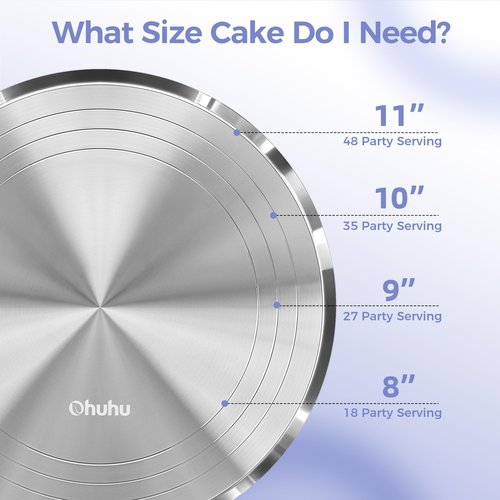 Ohuhu Cake Stand, Aluminium 12''Cake Turntable Decorating Bakery Supplies - BPA-Free Frosting Spinner Rotating Revolving Lazy Susan Perfect Gifts