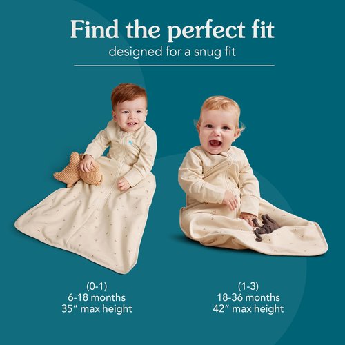 Love To Dream Sleep Bag, 2.5 TOG, Long Sleeve, Wearable Blanket & Built-in Quilt, Machine Washable Quilted Stretch Cotton (Rose Pebbles, 18-36 Months)