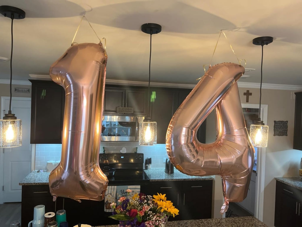 Number Balloon 40 Inch - Rose Gold 24th Birthday Decorations | Perfect for Weddings & Anniversaries