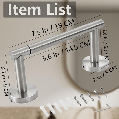 Brushed Nickel Toilet Paper Holder by [Brand Name] - Double Post Pivoting Design, Rustproof & Wall-Mountable for Mega Rolls