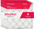 Frigidaire PureAir® MERV 8 Allergen Electrostatic Pleated AC Furnace Filters - 20x20x1, 6 Pack