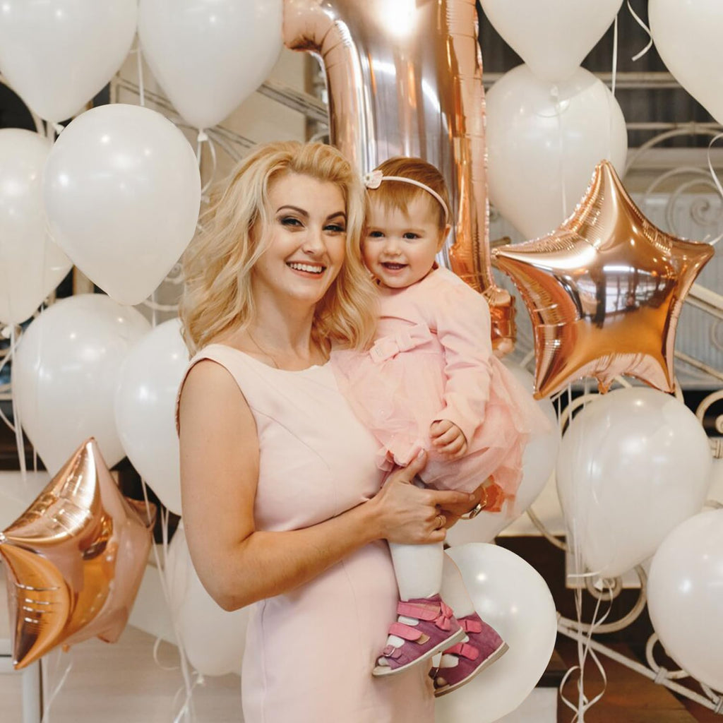 White Balloons - 100 Pack 12-Inch Latex Birthday Decorations for Weddings, Graduations & Parties
