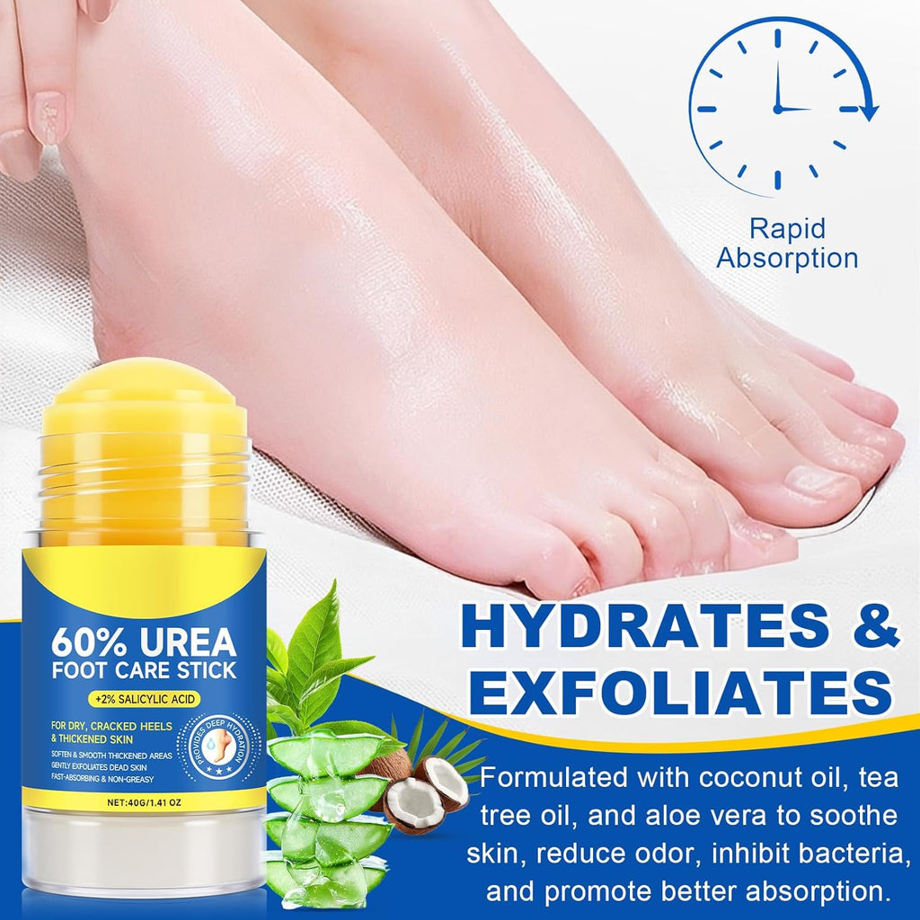 Regine Switzerland Urea Cream Stick - Maximum Strength Exfoliating Foot Balm with 2% Salicylic Acid | 1.4oz