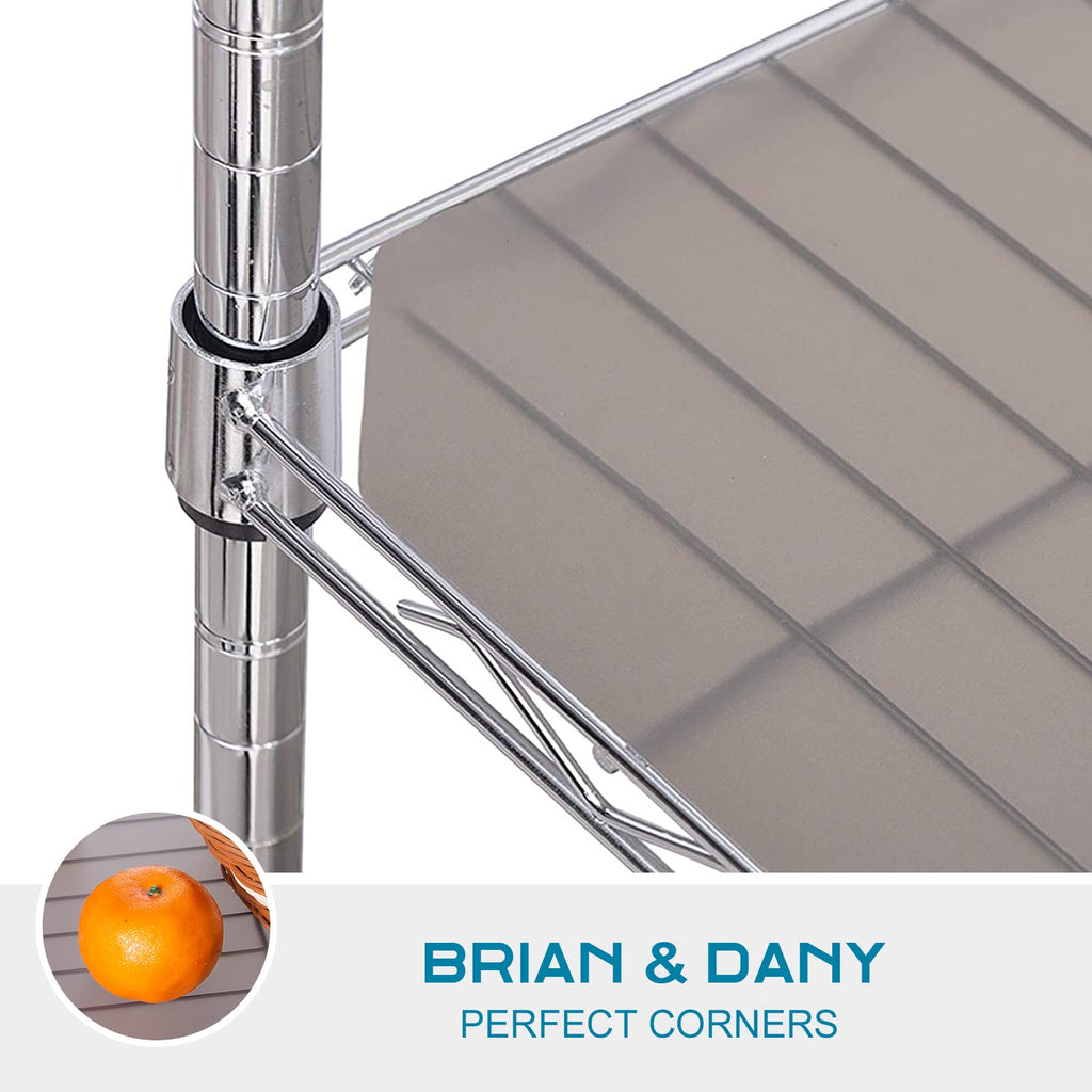 BRIAN & DANY Wire Shelf Liner 18" X 36", Heavy Duty Shelf Liners for Wire Shelving, Waterproof Protector Mats, Set of 5, Charcoal