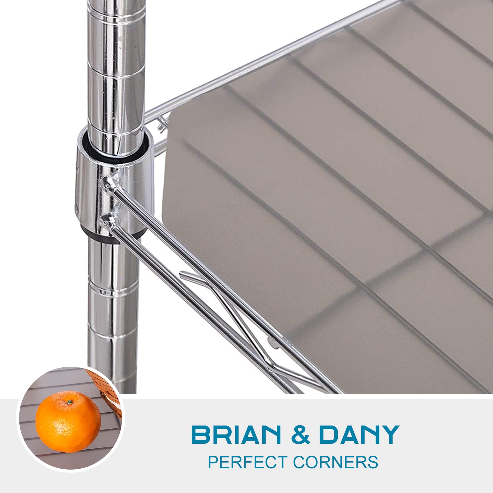 BRIAN & DANY Wire Shelf Liner 18" X 36", Heavy Duty Shelf Liners for Wire Shelving, Waterproof Protector Mats, Set of 5, Charcoal