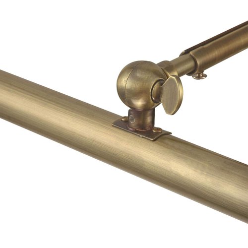 Westinghouse 7501300 14 Inch, 4 Watt Adjustable LED Picture Light with Decorative Hinge, Antique Brass Finish, 3000K