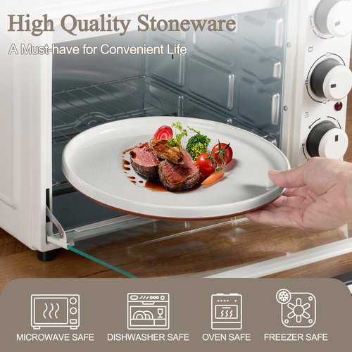 LIANYU 24 Pieces Porcelain Dinnerware Sets, Premium Plates and Bowls Set, High-Fired Ceramic Dishes Set for 8, Chip & Scratch Resistant, Microwave Dishwasher Safe, White