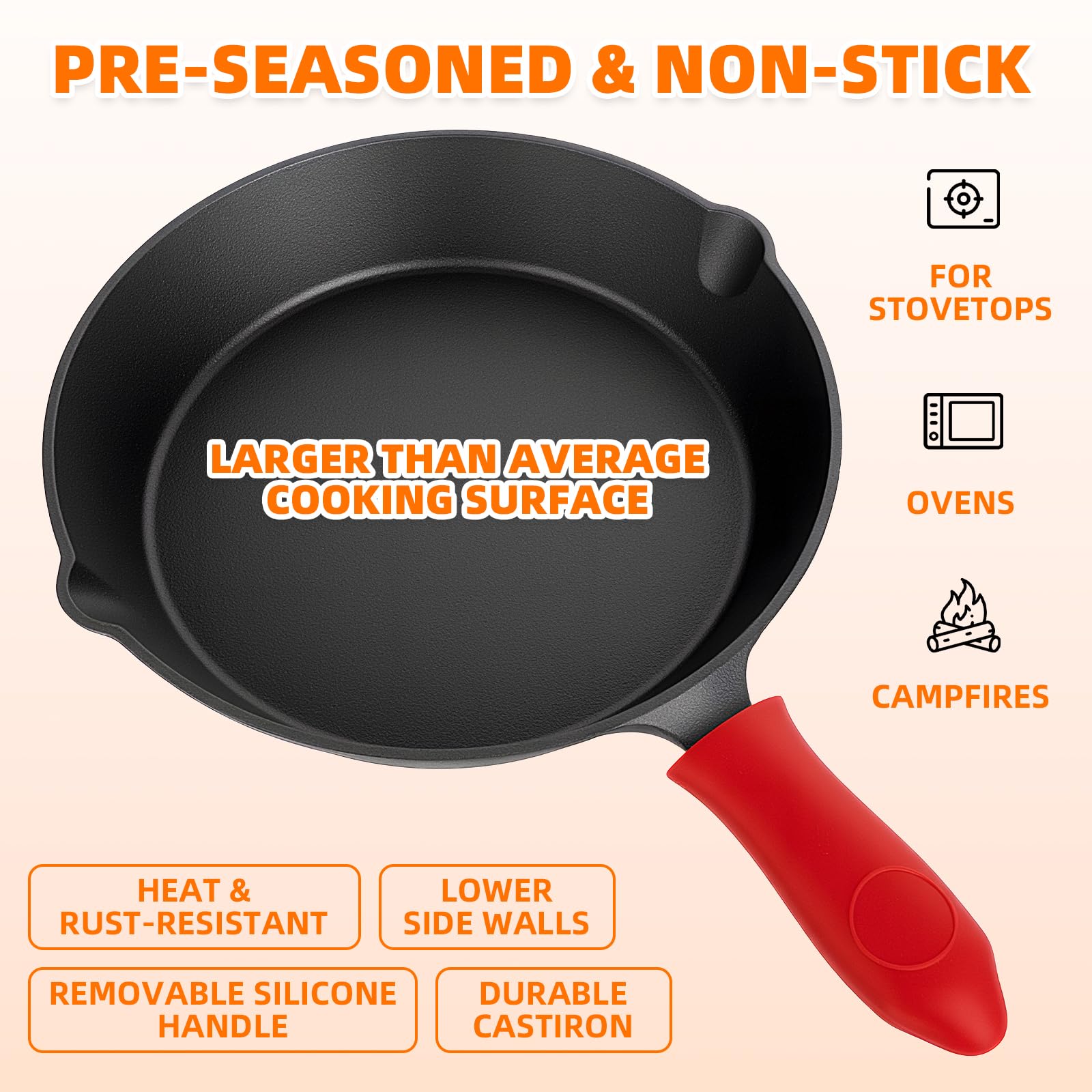 Xeoca 10 Inch Cast Iron Tortilla Press & Comal Pan Bundle, Include 100 Pcs Parchment Paper,Commercial-Grade Cast Iron Tortilla Maker, Roti Press, Non-Stick, Heat-Resistant, Black