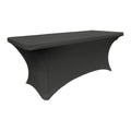 LA Linen Spandex Table Cloth for a 6-Feet Rectangular Table, 72 by 30 by 30-Inch, Black