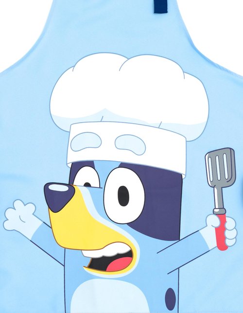 Bluey One Size Toddler Twill Apron and Chef Hat Cooking Set Sky Blue Bluey OS Toddler