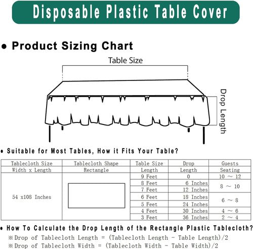 Aqua Blue Tablecloths by [Brand Name] - Disposable 54 x 108 Inch Covers for Baby Showers & Parties