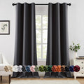 MIULEE Dark Grey Blackout Curtains - Thermal Insulated Room Darkening Drapes | 90-Inch Long, 2 Panels