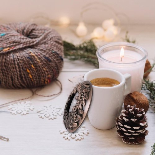 **Regine Switzerland Bronze Sacred Fruit Candle Topper - Even Burn & Elegant Home Decor Accessory**