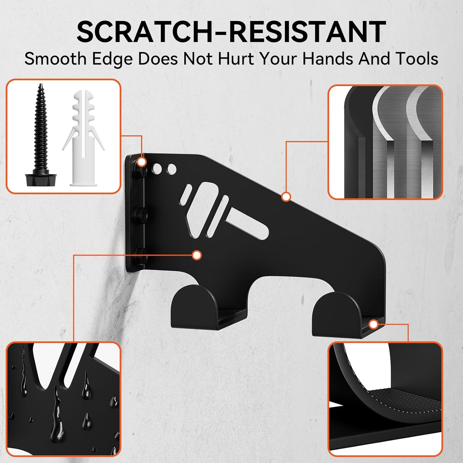 XZHXFX Chainsaw Hanger Wall Mount - Heavy-Duty Holder for Garage Organization | Protective Pad Included, 1 Pack