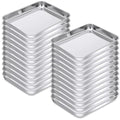 meekoo 24 Pcs Baking Sheet Pan Cookie Sheet Set for Oven Stainless Steel Trays Nonstick Small Serving Tray Cake Toaster Metal Food Trays, Oven and Dishwasher Safe (9 x 6.7 x 1 Inch)