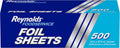 Reynolds Pre-Cut Aluminum Foil Sheets - Perfect for Catering & Concessions | 12 x 10.75 Inches, 500 Ct.