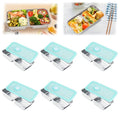 6 PCS Stainless Steel Snack Containers, Double Compartment Reusable Food Storage, Dishwasher-Safe & Leak-Proof, Ideal for Travel, Outdoor Camping, Work and Daily Use