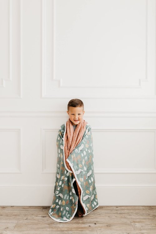 Copper Pearl Atwood Three-Layer Baby Blanket: Soft Quilts for Boys & Girls | Breathable, Cozy Toddler Blanket | Newborn Quilt | 46x46 Premium Polyester/Rayon