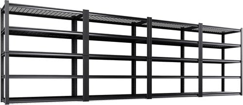 Heavy Duty Metal Shelving Unit by Set of 4 | Adjustable 5-Tier Storage Rack - 3000 lbs Capacity, 78"x46"x20"